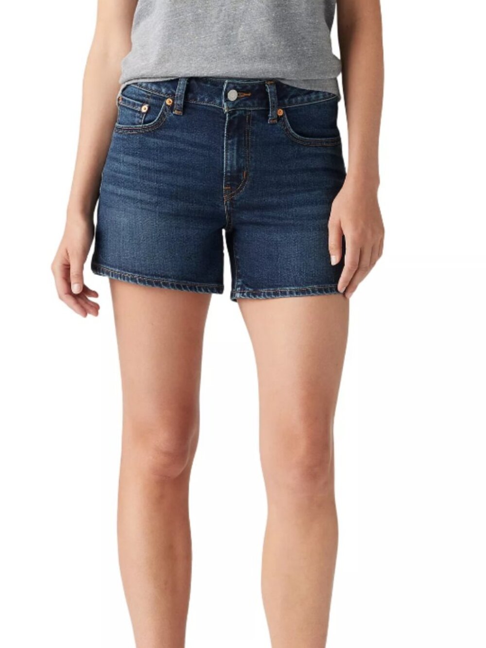 Women's Mid-Rise A-Line Denim Shorts